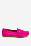 Women's Suede Loafers With Embellishments Fuchsia Leah