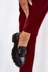 Women Moccasins Made Of Eco Leather Black Lomnela