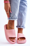 Fashion Foam Slippers On Chunky Platform Pink Linnea