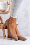 Suede Pumps Sergio Leone PB411 Beige