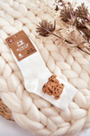 Women's Classic Cotton Socks With Teddy Bear White 