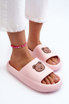 Light Women's Foam Flip-Flops With Teddy Bear Pink Lia