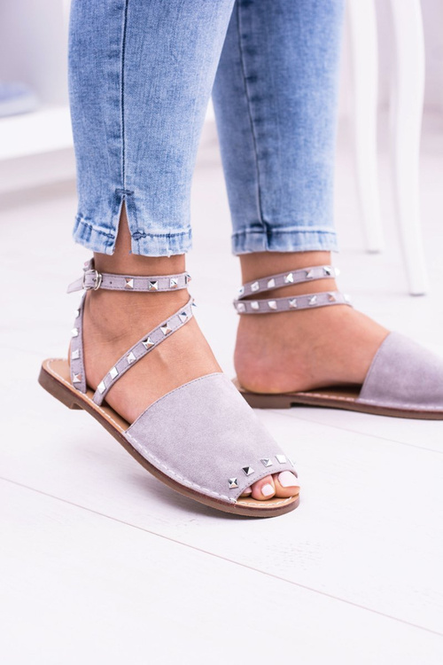 Lu Boo Grey Stylish Pari Sandals