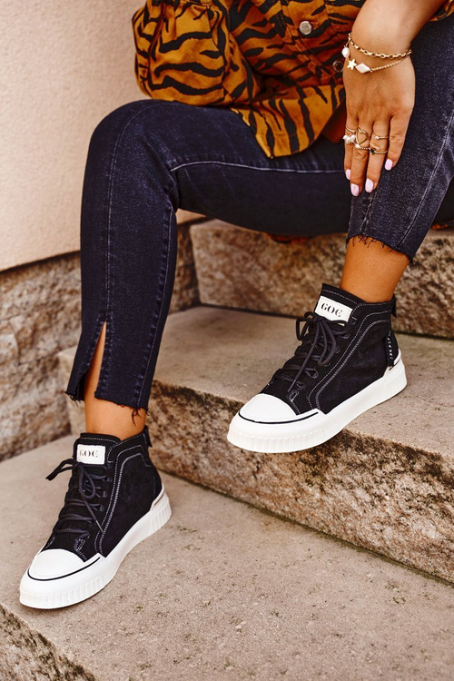 Women's Sport Leather Shoes GOE Black GG2N3062