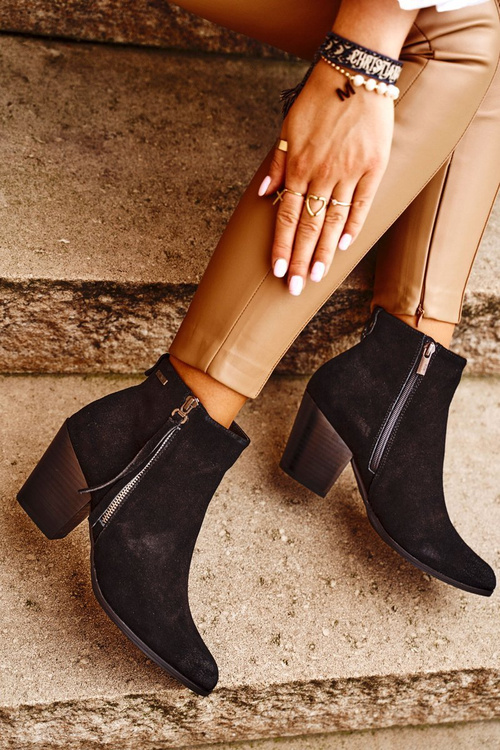 Botki Kowbojki Na Suwak Big Star Czarne GG274362