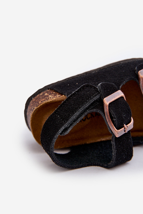 Children's Sandals with Cork Platform Velcro Fastening Black Rorria