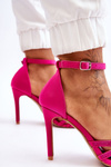 Fashion High Heels With Rhinestones Fuchsia Jaylen
