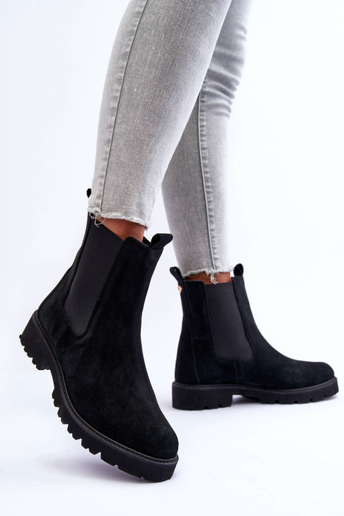 Suede Ankle Boots Nicole Black 2672
