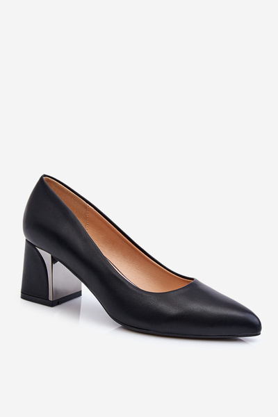 Elegant Pumps On A Heel Black Emma