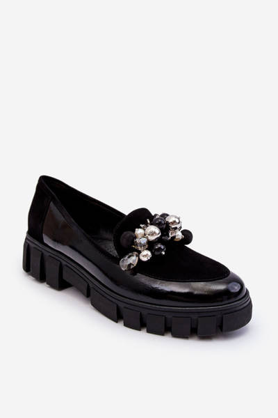 Women's Loafers On The Platform Laura Messi 2392 Black