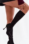 Women's High Heel Boots with Embellishment D&A JC52-883 Black