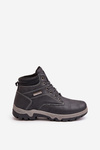 Men's Insulated Trekking Shoes Made Of Eco Leather Navy Neramia