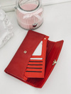 Large Ladies Red Wallet with Heart