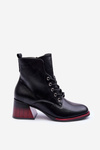 Leather Heeled Boots Black Luloshe