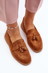 Women's Suede Moccasins Camel Dansitu