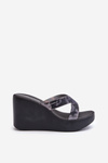 Women's Wedge Sandals 83520 Ipanema High Fashion Slide Fem Black