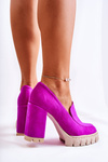 Fashionable Pumps On The Platform Lewski Shoes 3196 Fuchsia