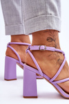 Classic Sandals On High Heel Violet Lucetta