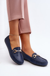 Women's Classic Eco Leather Moccasins Navy Demese