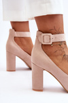 Suede Elegant Pumps Beige Gloria 