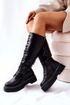 Women's High Tiered Boots Black Khloe
