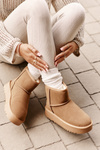 Women's Suede Snow Boots On Platform Above Ankle Camel Rianaella