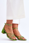 Fashionable High Heel Sandals Green Felisa