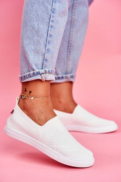 Women's Slip-on Tennis Shoes White Big Star FF274A608
