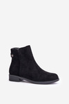 Insulated Low Chelsea Boots With Zipper Eco Suede Black Telluara