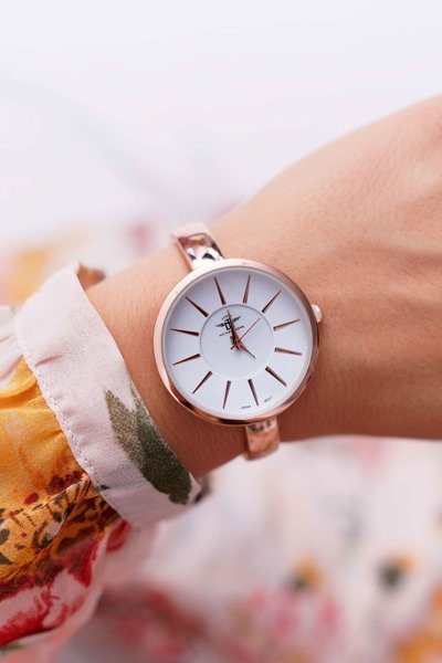 Women's Watch Michael John Pink Gold Anabe