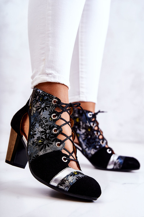 Women’s Boots On High Heel Maciejka Leather 03938-01 Black