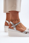 Silver Wedge Sandals Esinna