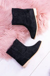 Lu Boo Black Trinity Slip-on Ankle Booties