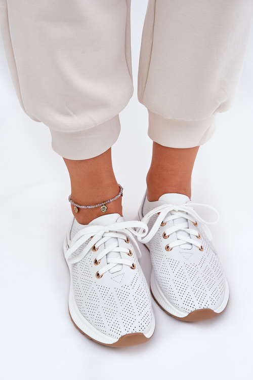 Leather Lightweight Women's Shoes Artiker 54C1758 White