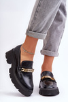Classic Moccasins on a Chunky Platform Black Catch Me!