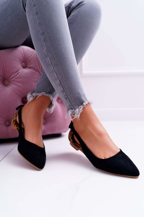 Lu Boo Ballerinas Pointed Suede Black Better