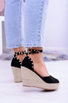 Women's Black Espadrilles Sandals Aude