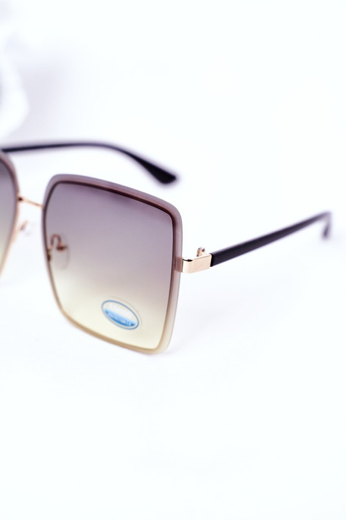 Gold Square Sunglasses Green Ombre