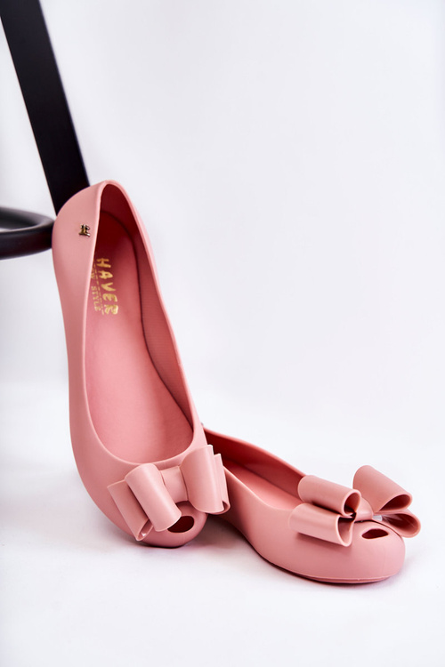 Women's Rubber Ballerinas With A Bow Pink Florret