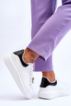 Women's Sports Shoes On A Massive Platform White And Black Chante