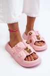 Women's Foam Flip Flops with Pink Decorations Cambrina