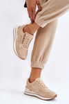 Women's Sports Shoes With Decorative Zipper Beige Adrea
