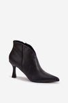 Patent Low Women's Boots on Heel Black Jolivra