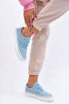 Fabric Sneakers On The Platform Big Star LL274146 Light blue
