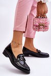 Patent Flat Heel Loafers Black Marra