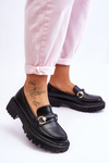 Women's Loafers On A Massive Platform Black Calypso