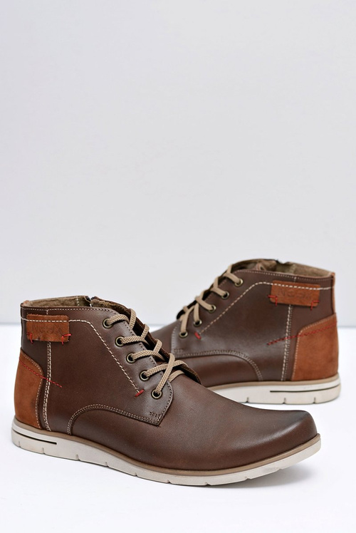Men's Fresco Brown Warmed Leather Boots