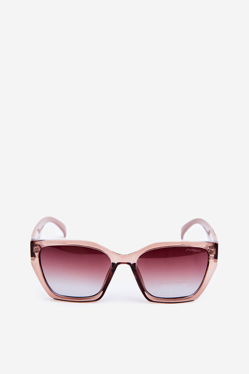 Women's Classic Sunglasses with Gold Details UV400 Beige