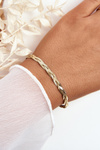 Elegant Braided Snake Bracelet Gold