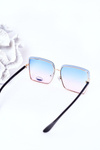 Gold Square Sunglasses Blue-Pink Ombre